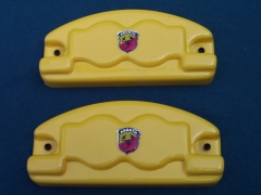 COPRIPINZE in ABS ad Alta Resistenza  LOGO ABARTH di Colore Giallo