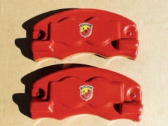 COPRIPINZE in ABS ad Alta Resistenza  LOGO ABARTH di Colore Rosso