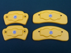 COPRIPINZE in ABS ad Alta Resistenza di Colore Giallo con LOGO VOLKSWAGEN Adesivo