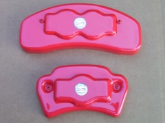 COPRIPINZE in ABS ad Alta Resistenza di Colore Rosso con LOGO SEAT  Adesivo