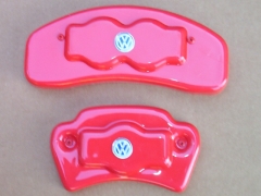 COPRIPINZE in ABS ad Alta Resistenza di Colore Rosso con LOGO VOLKSWAGEN Adesivo