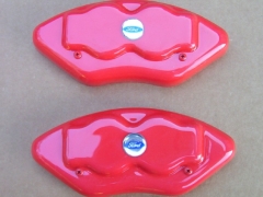 COPRIPINZE in ABS ad Alta Resistenza di Colore Rosso con LOGO Ford Adesivo