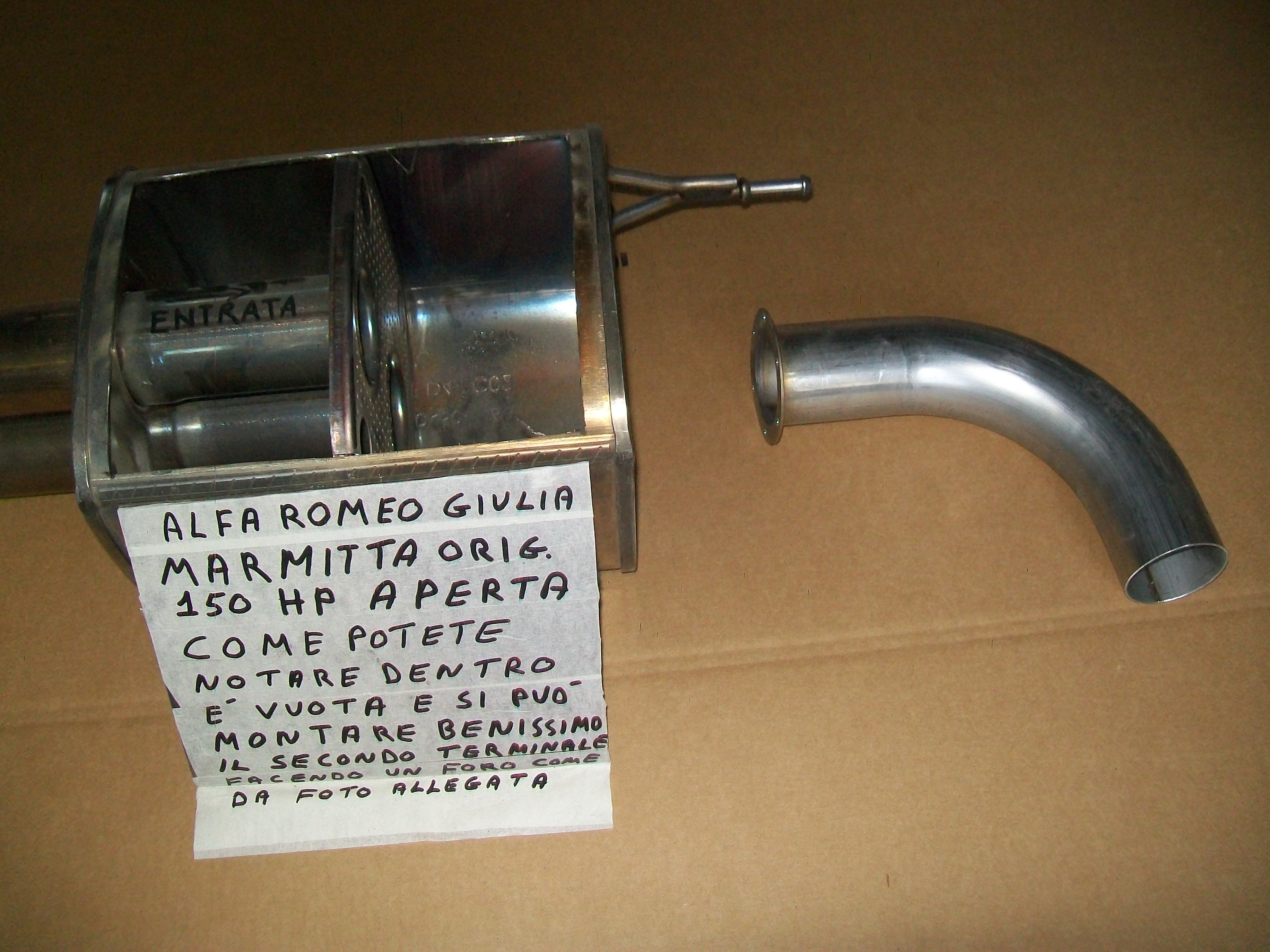 Auto Silenziatore Di Scarico Punta Rotonda In Acciaio Inox Per Alfa Per Romeo 147 156 159 Per Berlina Per Brera Per Mito Per Giulia Per Milano (Colore : Straight - 2